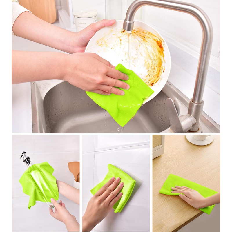 KitchLife Microfiber Cleaning Cloth Roll - Tear-Away Reusable Microfiber Paper