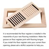 Homewell Maple Wood Floor Register, Flush Mount Vent with Damper,