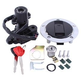 MOTOKU Ignition Switch Fuel Tank Gas Cap Seat Lock with 2 Keys for Suzuki GSXR 600 750 2008-2024, GSXR 1000 2005-2016
