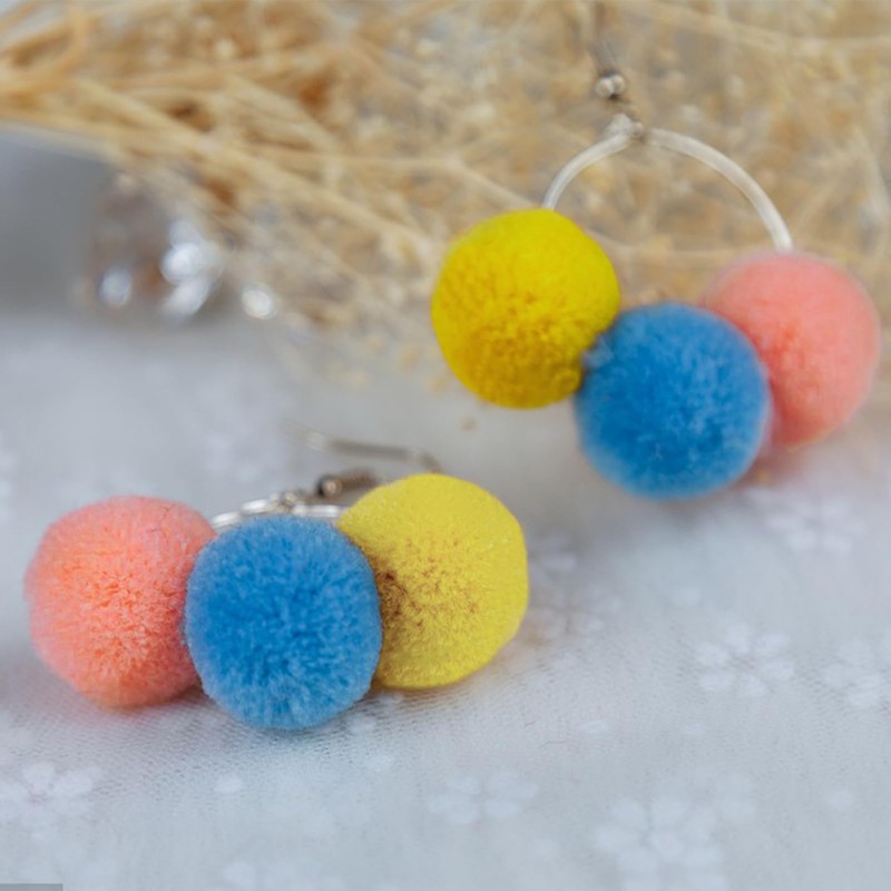 1000 x Pompoms for Crafts, 6 mm, Colourful Craft Pompoms,