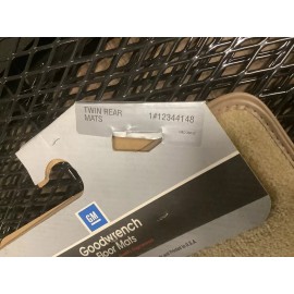 NOS GM Goodwrench NOS Rear Floor Mats For Front Wheel Drive Cars 12344148 Med Beige