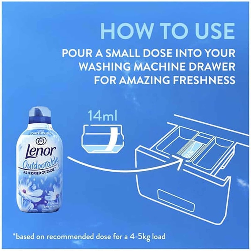 Lenor Outdoorable Fabric Conditioner Spring Awakening 33 Washes, 462ML -