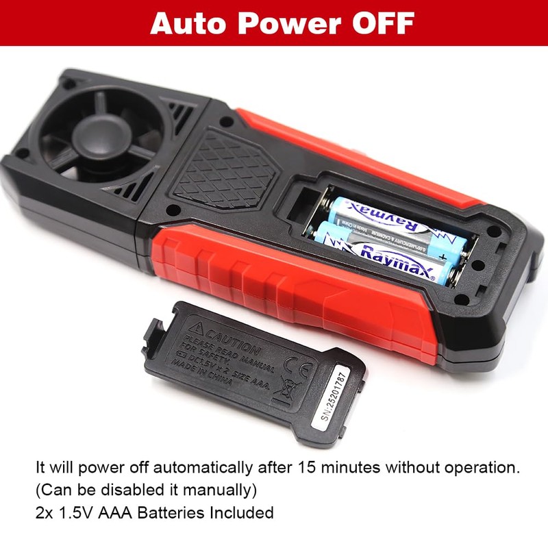 Handheld Anemometer Wind Speed Gauges Meter Measure for Wind Speed,
