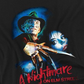 Popfunk A Nightmare On Elm Street Vintage Airbrush Poster Women's T Shirt, Black, Large