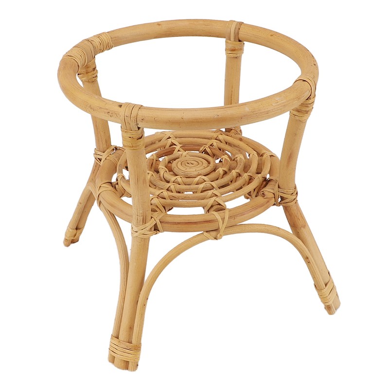 Plant Stand Flower Pot Rack Rattan Minimalist Stable 9.4in Diameter
