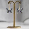 JIMARIN Bohemian Handmade Sparkly Crystal Acrylic Butterfly Dangle Drop Leverback