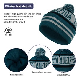 Vintage Classic Skull Cap Beanie Hat Cuffed Winter Hat Knit Comes with Warm Gloves Gifts for Men Women Fans