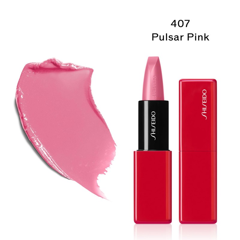 SHISEIDO Makeup, Techno Satin Gel Lipstick 407 Pulsar Pink, 0.1