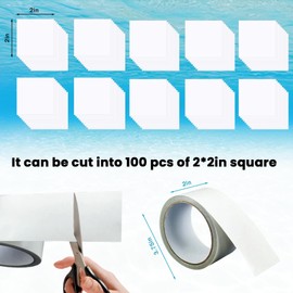 Zaruatu 100 Pcs 2in Inflatable Patch Repair Kit Waterproof Air Mattress Patch Kit Swimming Pool Liner Patch Repair Tape Kit for Bounce House Tent Hot Tubs Canvas Canopy Pool Floats Tubes Air Bed