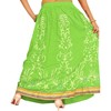 Exotic India Printed Long Skirt with Embellished Patch - Color
