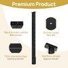 HOPUMTAN 36" Side Mount Cable Railing Post Black Level Drilled