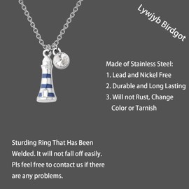 Lywjyb Birdgot Lighthouse Necklace Lighthouse Pendant Lighthouse Gift for Women Best Friend (Lighthouse CA)