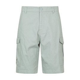 Mountain Warehouse Lakeside Mens Shorts - 100% Durable Twill Cotton Cargo Shorts, Durable Shorts, 6 Pockets - for Walking, Running, Hiking & Camping Green Men's W36