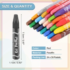 PATIKIL Black Oil Pastels, 24Pcs Soft Oil Crayons Vibrant and Creamy Pastels Stick Art Supplies for Art Painting Drawing Blending Graffiti for Artists Beginners