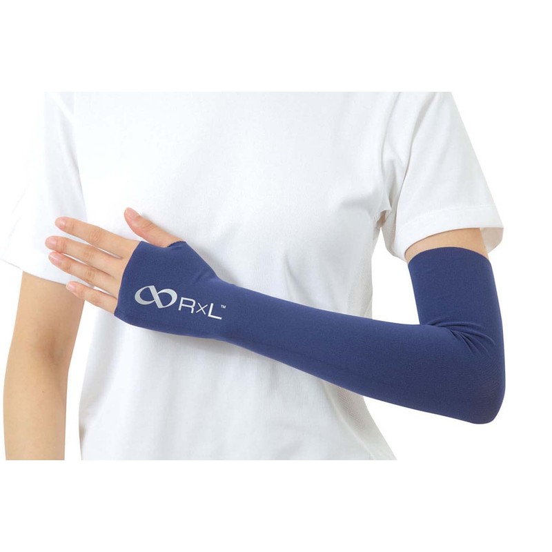 R x LSOCKS TSA11 Arm Cover, Seamless Arm Cover, navy