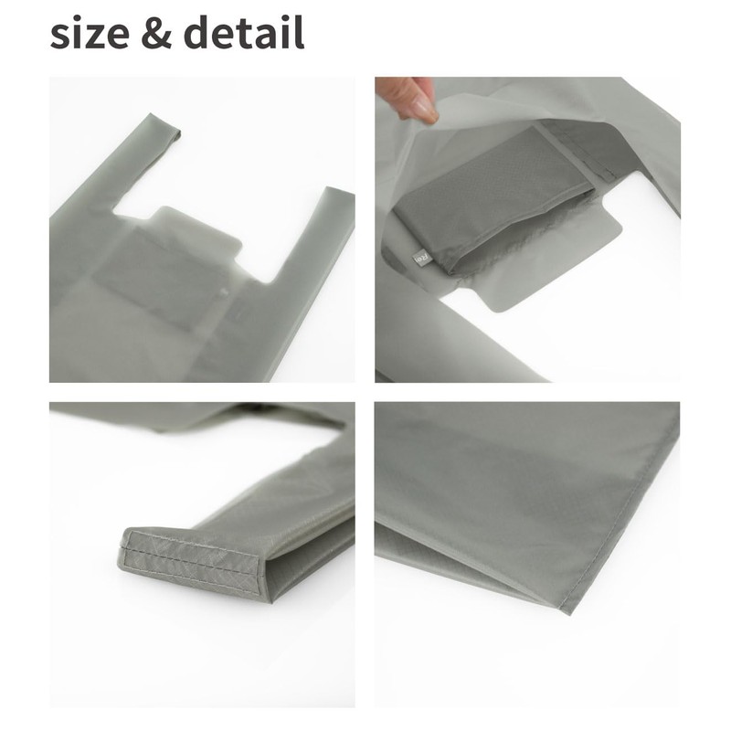[aso] Regile ZE-V168 Men's Resin Eco Bag, Foldable, Convenience Store