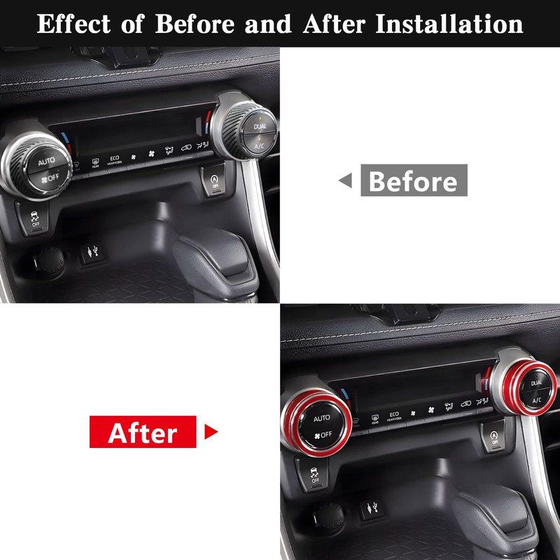 Ruautumn for Toyota RAV4 2019-2025 Accessories, Auto AC Climate Control