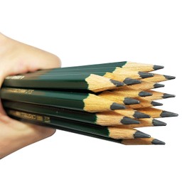 Faber-Castell pencils, Castell 9000 graphite pencils, 8B Pre-sharpened Black lead pencils for sketch, shading, drawing, artist - box of 12 (8B)