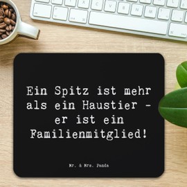 Mr. & Mrs. Panda Mauspad Spruch Spitz Familienmitglied - Geschenk, liebenswerter Charakter, Hunderasse, Einzigartiges Mauspad, unendliche Liebe,