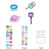 LIANRISES Pack of 28 key caps, square, round, colourful, key