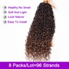ZRQ 8 Packs Ombre Goddess Locs Crochet Hair 24 Inch
