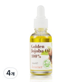 Beninet Golden Jojoba Oil 100%, 30ml, 4 pcs / 베니넷 골든 호호바오일 100프로, 30ml, 4개