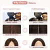 Hairro Human Hair Topper, Clips in 100% Real Hairpieces for