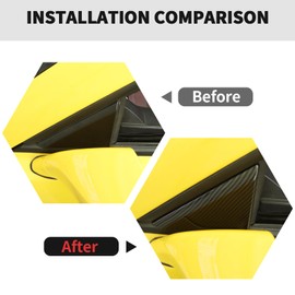 RT-TCZ Carbon Fiber A Pillar Window Triangle Trim Cover Decoration Accessories for Chevy Camaro 2010-2015