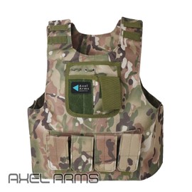 Axel Arms Tactical Vest for Handguns, Camouflage, Multicam, Small, Light Equipment, Men, Women, Kids, Airsoft Fishing, Cosplay, Paintball, camouflage