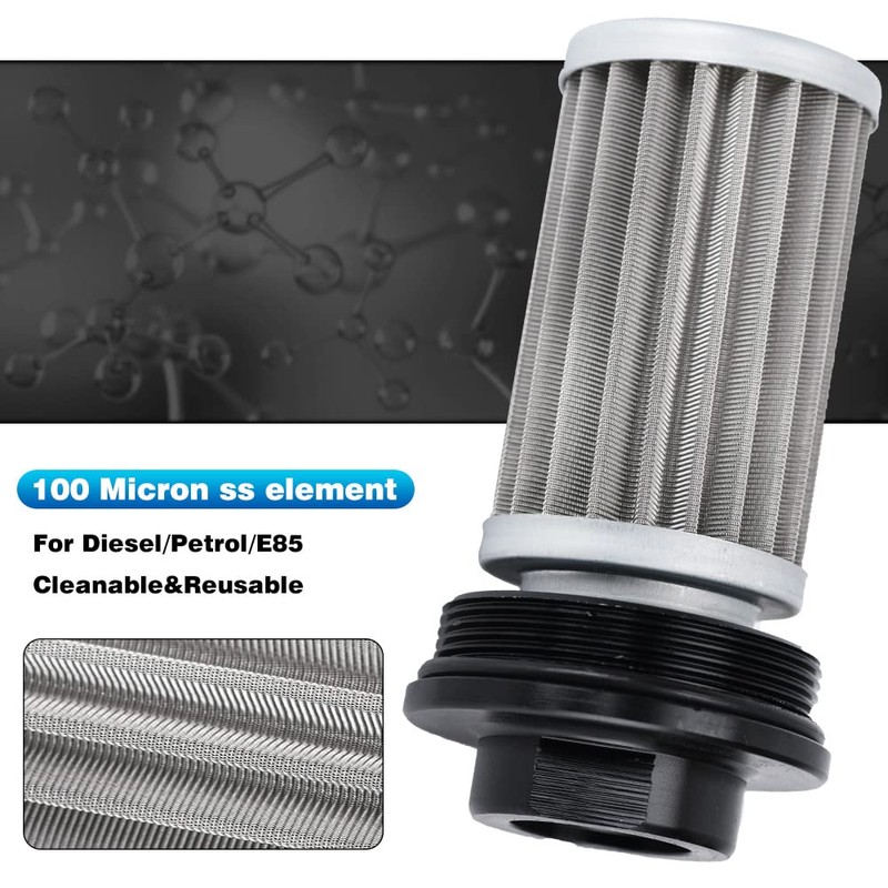 PQY AN8 Inline PQY Fuel Filter E85 Ethanol With 100