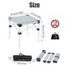 iClimb Lightweight Stable Alu. Folding Square Table Roll Up Top