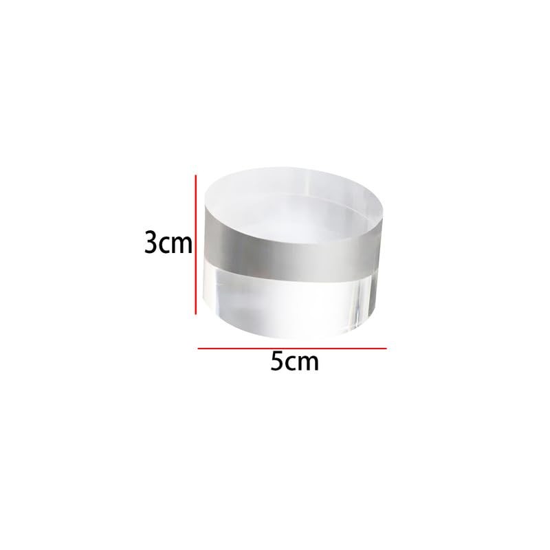 Mcoser Acrylic Cylinder Display Stand 3*5CM Clear Solid Acrylic Display