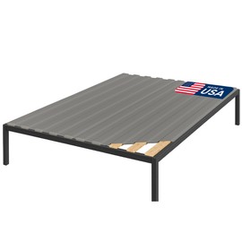 Treaton, 0.75-Inch Vertical Wooden Bunkie Board/Bed Slats, Full, Grey