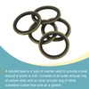 sourcing map Bonded Sealing Washers M26 34.5x26x2mm Carbon Steel Nitrile