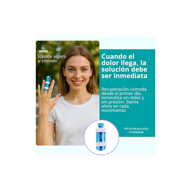SEVEN MINE Férula de Dedo Tipo Sombrilla Ajustable – Aluminio