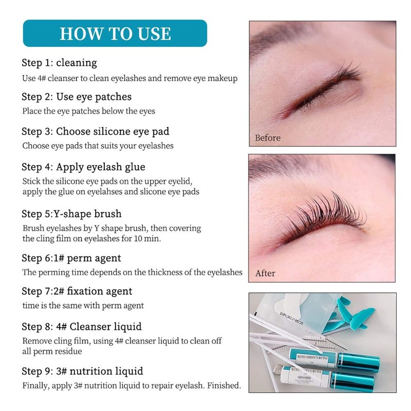 Weixinbuy Eyelash Extension Set, Eyelash Curling Makeup Tools, Eyelash Lifting