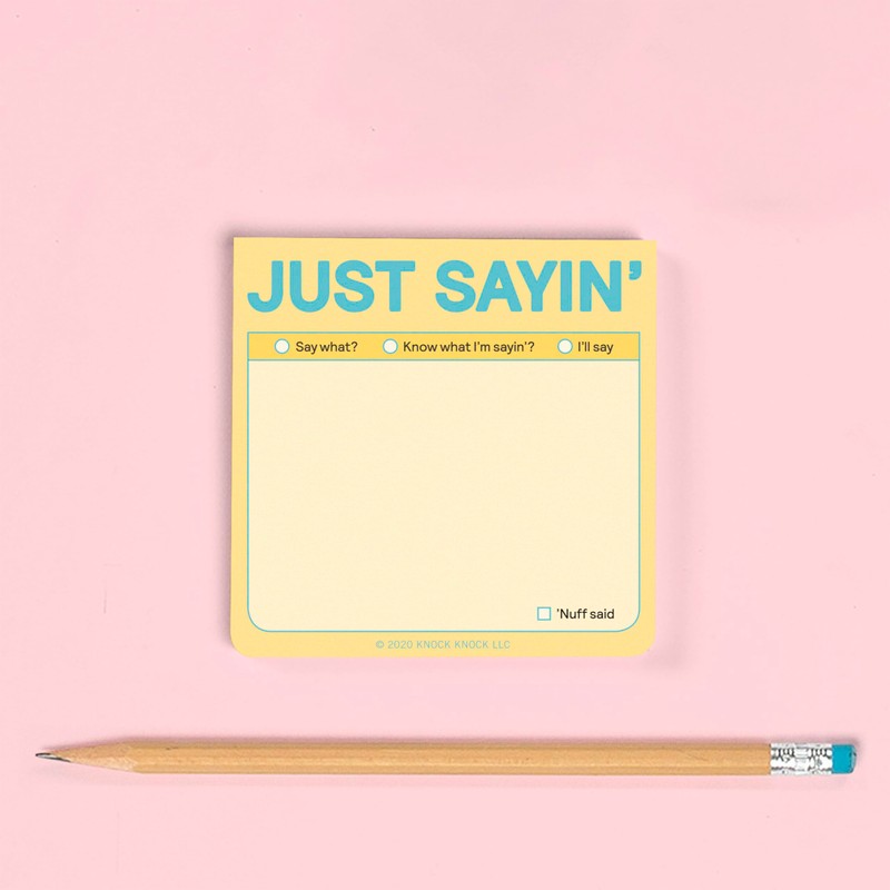 1-Count Knock Knock Just Sayin' Sticky Note (Pastel Version, 3
