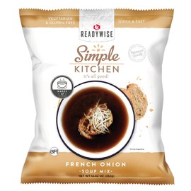 READYWISE - Simple Kitchen, French Onion Soup, 17 Servings, MRE, Gluten Free, & Vegetarian, Food, Soup Mix, for Events, Hiking, Emergency Food Supply, Camping Essentials, or Daily Use, 1 Pack