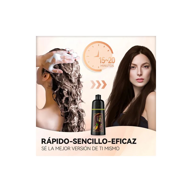 Kaisasa Champú Para Tinte De Cabello marrón oscuro 3 En
