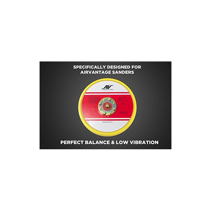 AirVANTAGE Random Orbit Sander Low-Profile Backing/Replacement Pad (6" Hook and