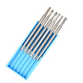 6Pcs Engraving Blade Set, Large Tungsten Steel Rotary Cutters Router Milling Bits for DIY, Woodworking and Carving - 2.35mm Shank