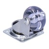 4 Pcs Swivel Caster Heavy Duty Stainless Steel Transparent PU