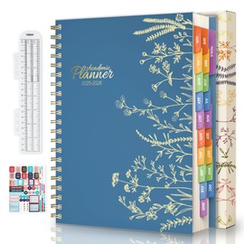 hi!SCI Jun 2025-Dec 2026 Academic Monthly Weekly Daily Planner for School, 19 Months Calendar 25-26 Planning Book with Colorful Tabs, 8.5" x 11" Mid Year College Organizer for Student Teacher (Blue)