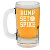 12oz Beer Mug Stein Glass Bump Set Spike Volleyball
