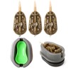 3-Pack Inline Method Fishing Feeders Set with Bait Mould, Quick