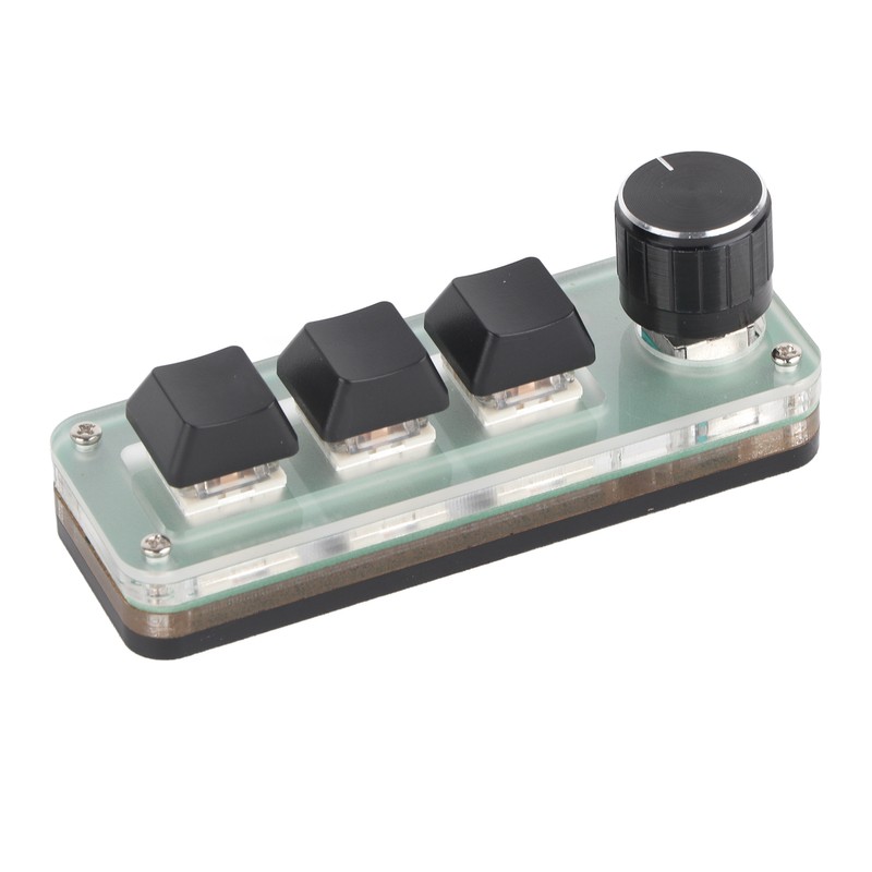 3 Key Small Keypad Multifunctional Shortcut RGB Backlight USB Mechanical