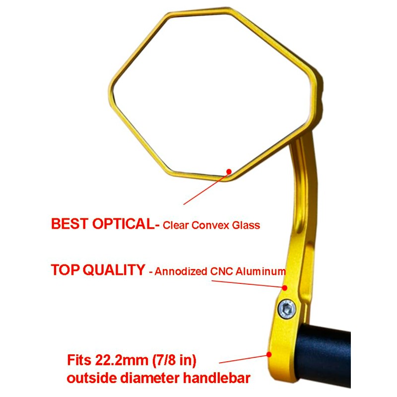 Hafny 2024 NEW Motorcycle Bar End Mirror, CNC Alloy Aluminum