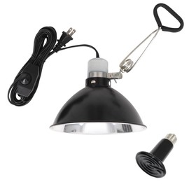 unipaws Reptile Heat Lamp for Lizard, Chickens, Turtle, Bearded Dragon, Puppies, 8” Clamp Lamp for Tanks, Terrariums, Whelping Box, E26 Socket Lighting, 100W Ceramic Heat Bulb Included