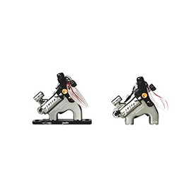 Juin Tech F1 Cable Actuated Hydraulic Bicycle Bike Disc Brake Caliper Set Extra Lightweight Hybrid Brake Set for Flat-Mount Road/Cyclocross/Gravel/E-Bike/Folding Bike use w/160mm 6" rotors (Gray)