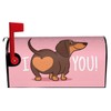 Dujiea Dachshund Puppy Dog Mailbox Cover Mailbox Wraps, Waterproof Mailbox